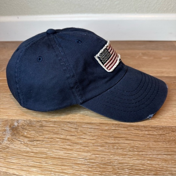Dorfman Pacific Unisex Washed Frayed Bill USA American Flag Baseball Cap Hat - Picture 6 of 11